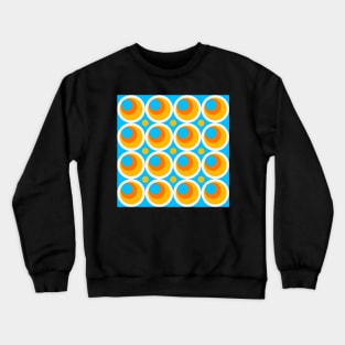 blue yellow and oragne geometrical design Crewneck Sweatshirt